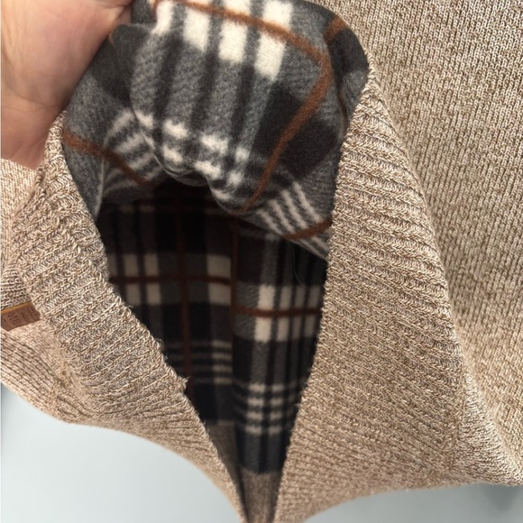 Buffalo David Bitton Crew Mens Neck Sweater Fleece Lined Corduroy Patches Sz Med - Picture 7 of 7